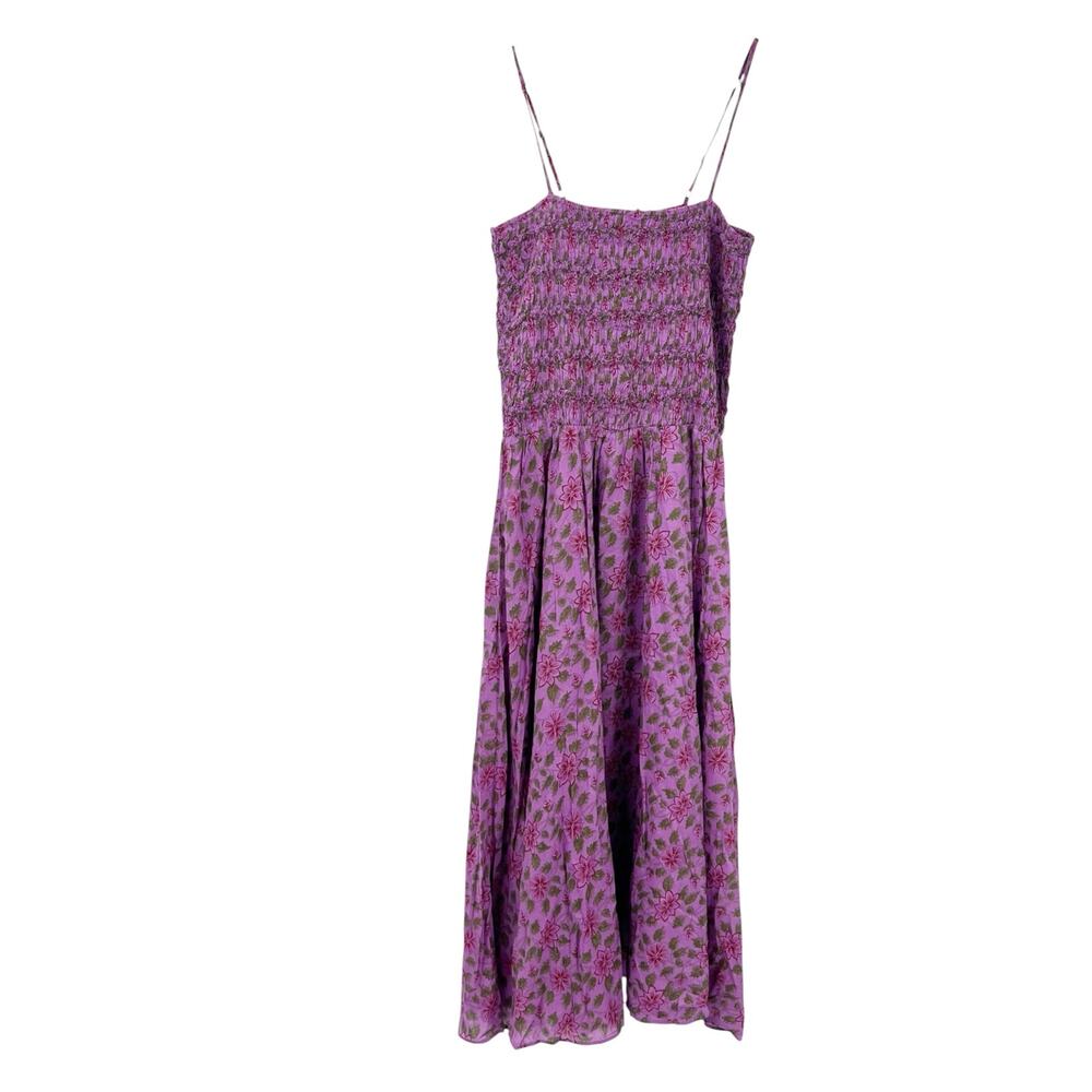 J. Crew Women's Wave Maxi Dress in Iris Floral Voile Bright Purple Size XXL NWT - Picture 4 of 10